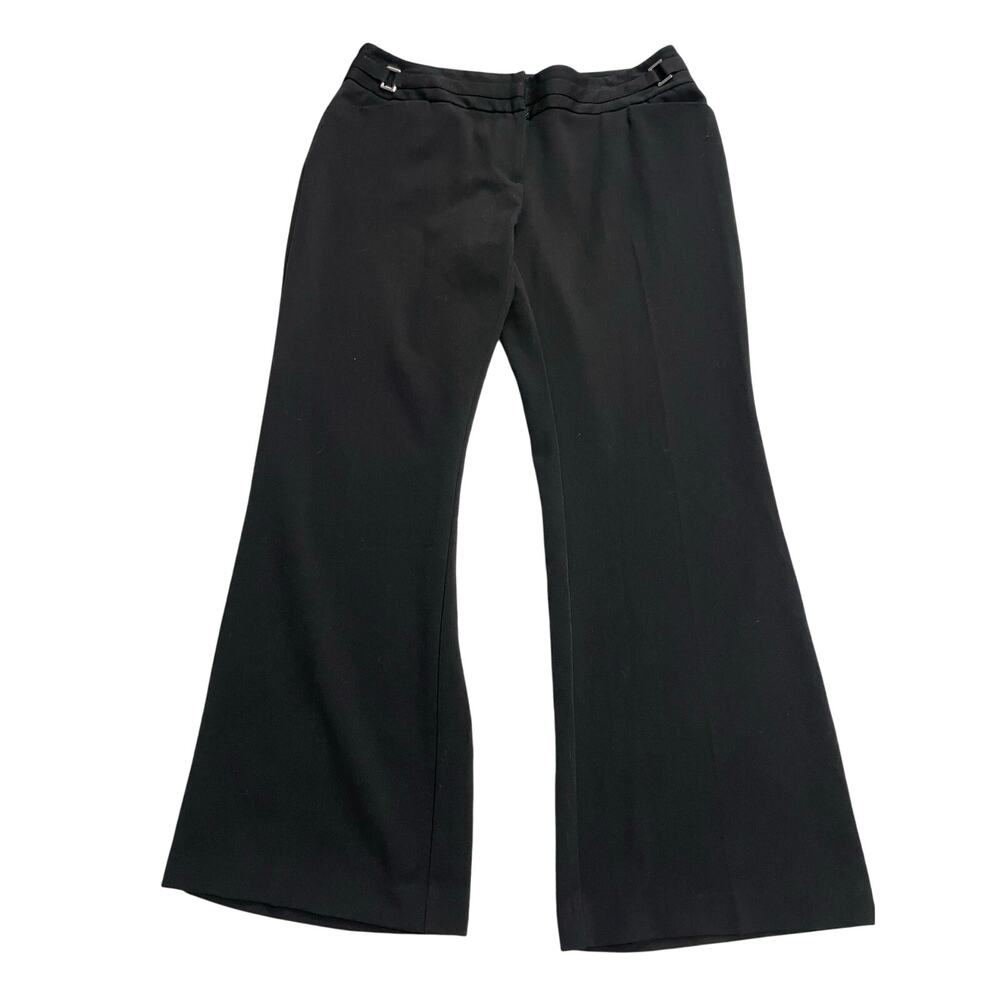 Apt 9 Ava Dress Pants Trousers Stretch Wide Leg Womens Sz 12P Black 400889690338